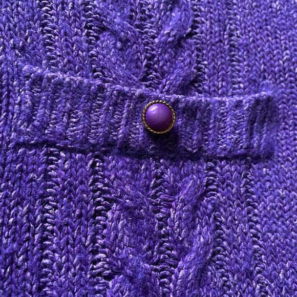 De Rotchild Silk/Angora/Lambswool Blend Mock Neck Sweater Sz L - Picture 5 of 11